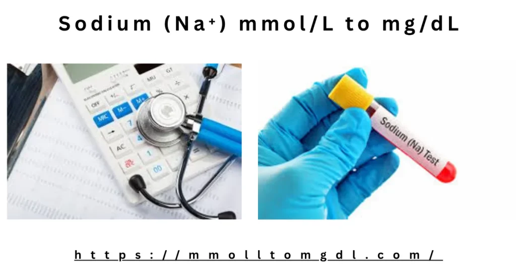 Sodium mmol/L to mg/dL conversion calculator