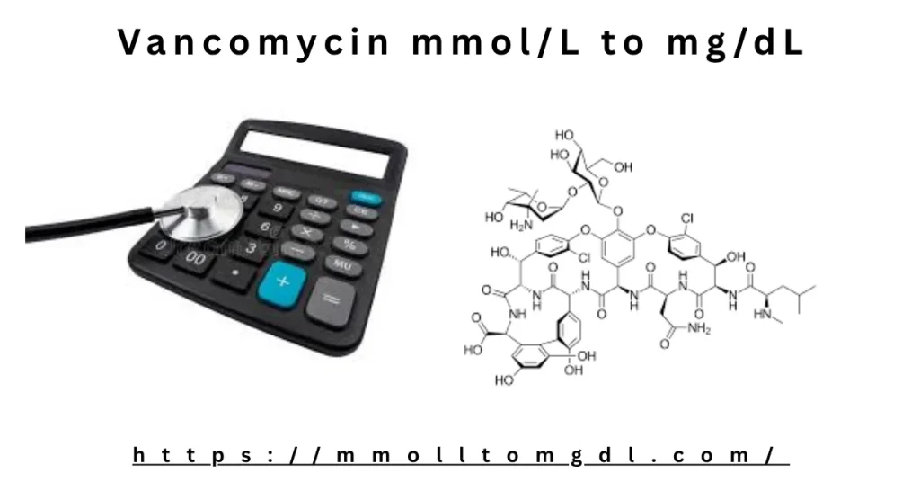 Vancomycin mmol/L to mg/dL Conversion Calculator (Therapeutic Monitoring Guide)