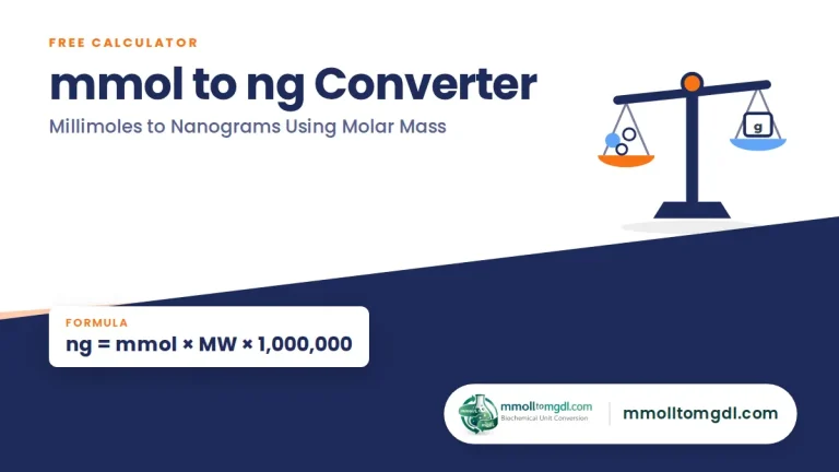mmol to ng Converter – Millimoles to Nanograms Using Molar Mass