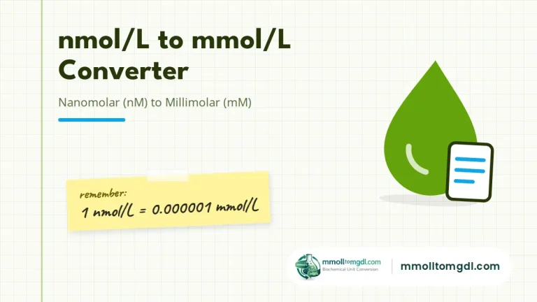 nmol/L to mmol/L Converter – Nanomolar (nM) to Millimolar (mM)