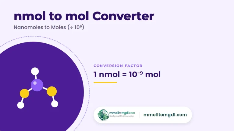 nmol to mol Converter – Nanomoles to Moles (÷ 10⁹)
