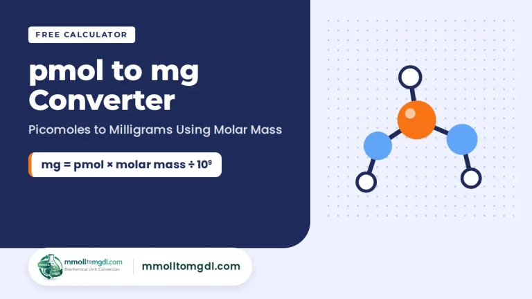 pmol to mg Converter – Picomoles to Milligrams Using Molar Mass