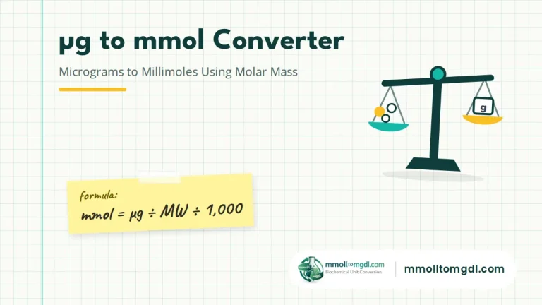 ug to mmol Converter – Micrograms to Millimoles Using Molar Mass