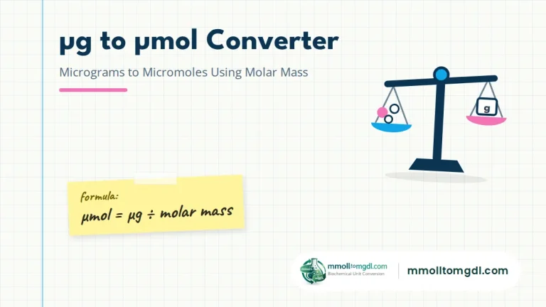 ug to umol Converter – Micrograms to Micromoles Using Molar Mass