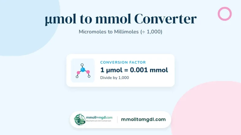 umol to mmol Converter – Micromoles to Millimoles (÷ 1,000)