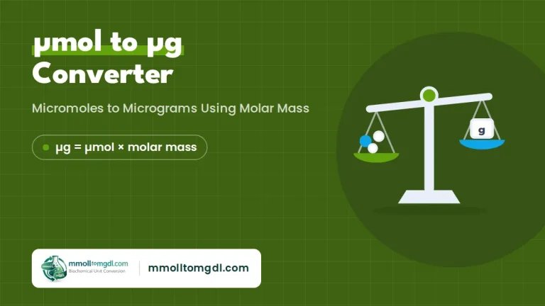 umol to ug Converter – Micromoles to Micrograms Using Molar Mass